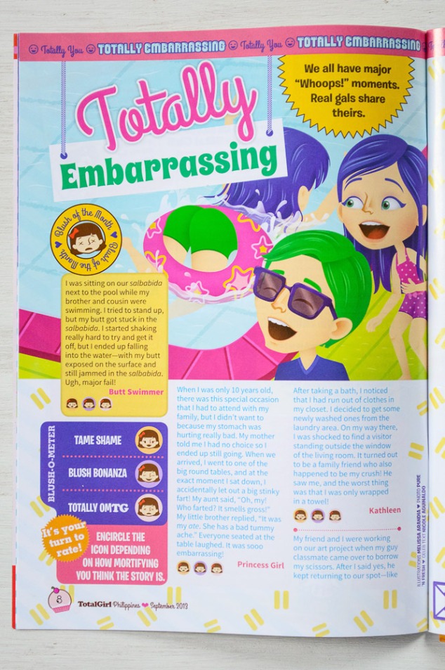 “Totally Embarrassing” illustration, new layout