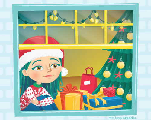 vector work, “Turn that Christmas Frown Upside Down”