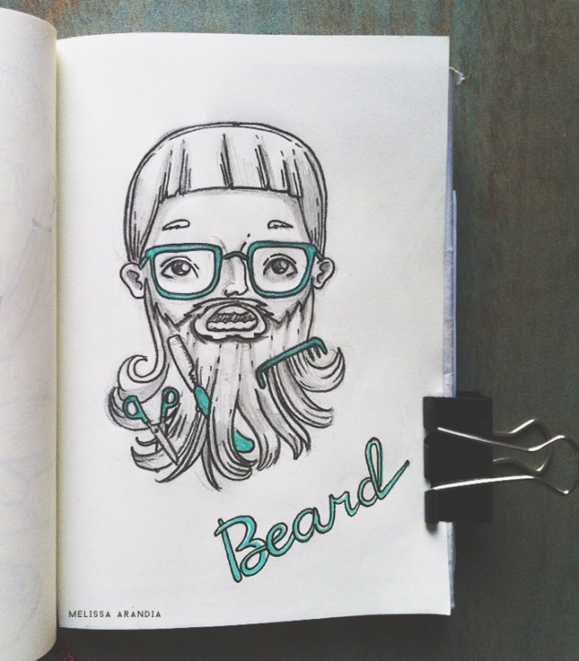 original sketch—Illustration Friday “Beard ”