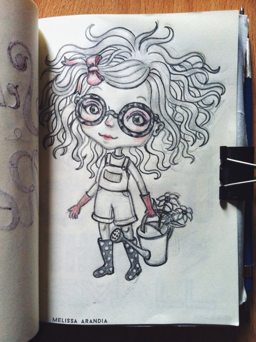 Random Sketch – Garden Girl