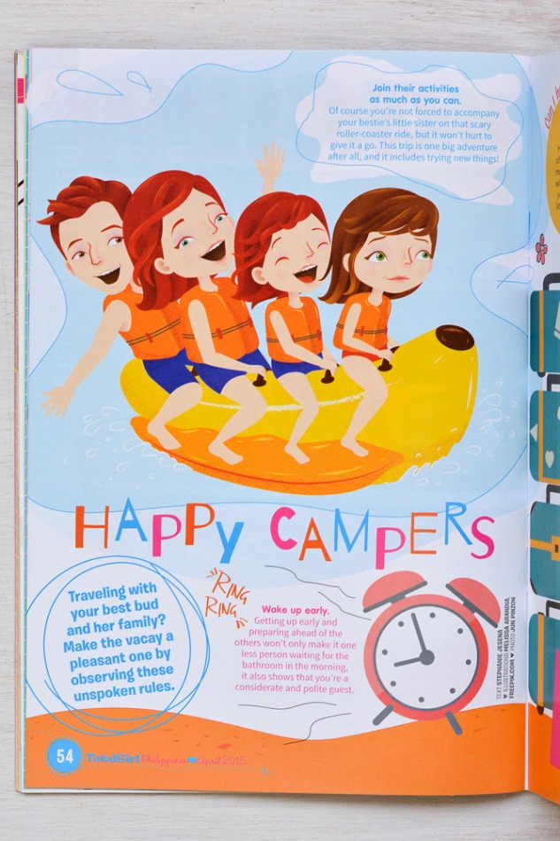 “Happy Campers” editorial illustration